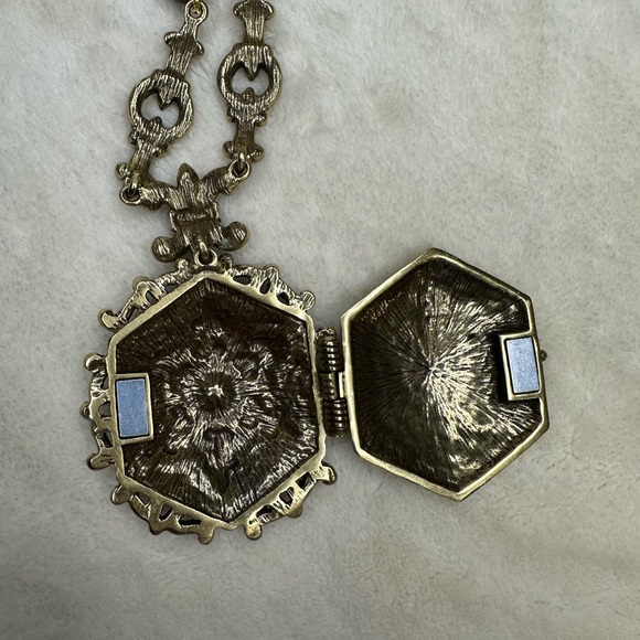 Heidi Daus Purple Beaded and Crystal Locket Chocker - Picture 5 of 6